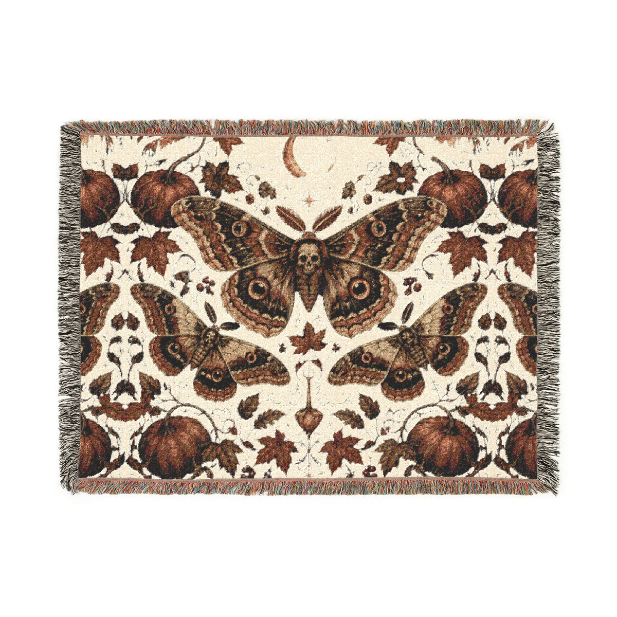 Vintage Botanical Butterfly Woven Blanket