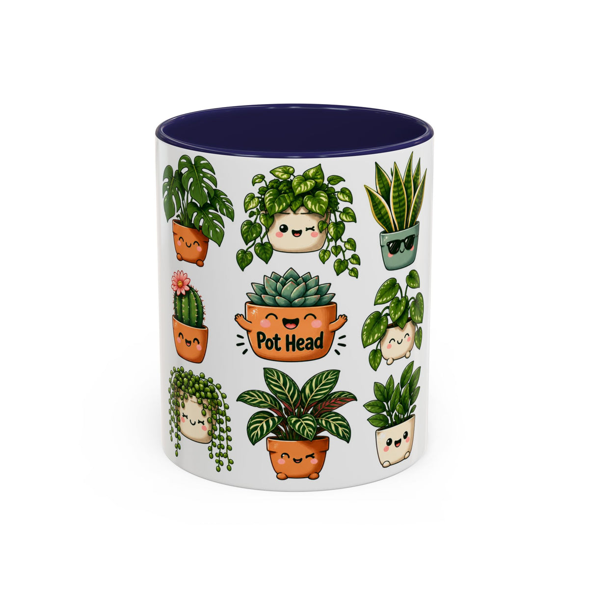 Cute Plant Lover Coffee Mug – Whimsical Succulent and Houseplant Design