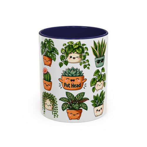 Cute Plant Lover Coffee Mug – Whimsical Succulent and Houseplant Design