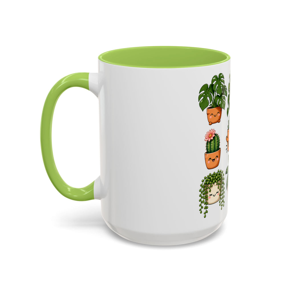 Cute Plant Lover Coffee Mug – Whimsical Succulent and Houseplant Design