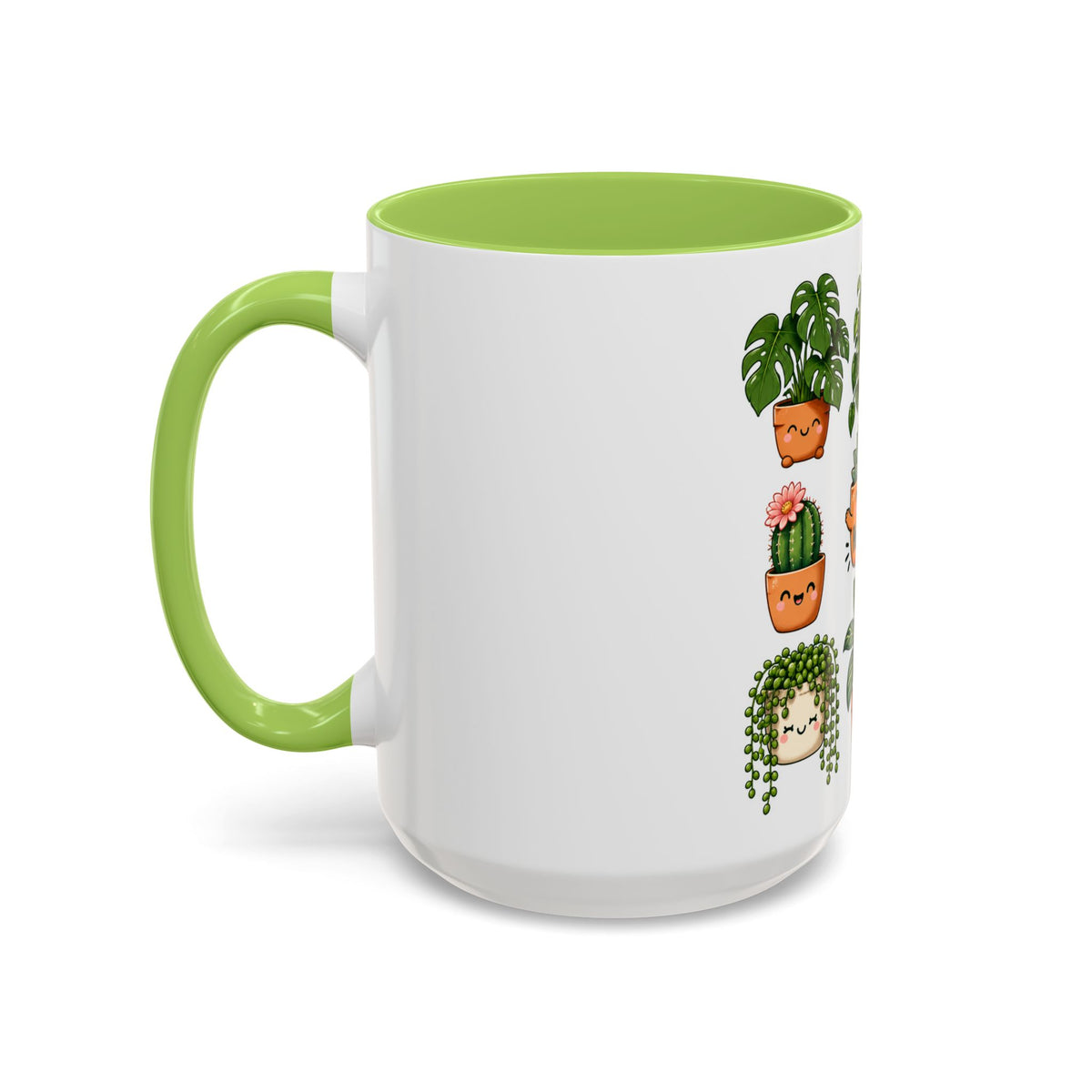 Cute Plant Lover Coffee Mug – Whimsical Succulent and Houseplant Design