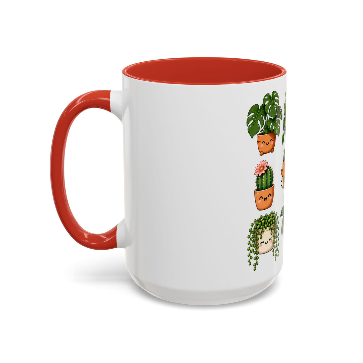 Cute Plant Lover Coffee Mug – Whimsical Succulent and Houseplant Design