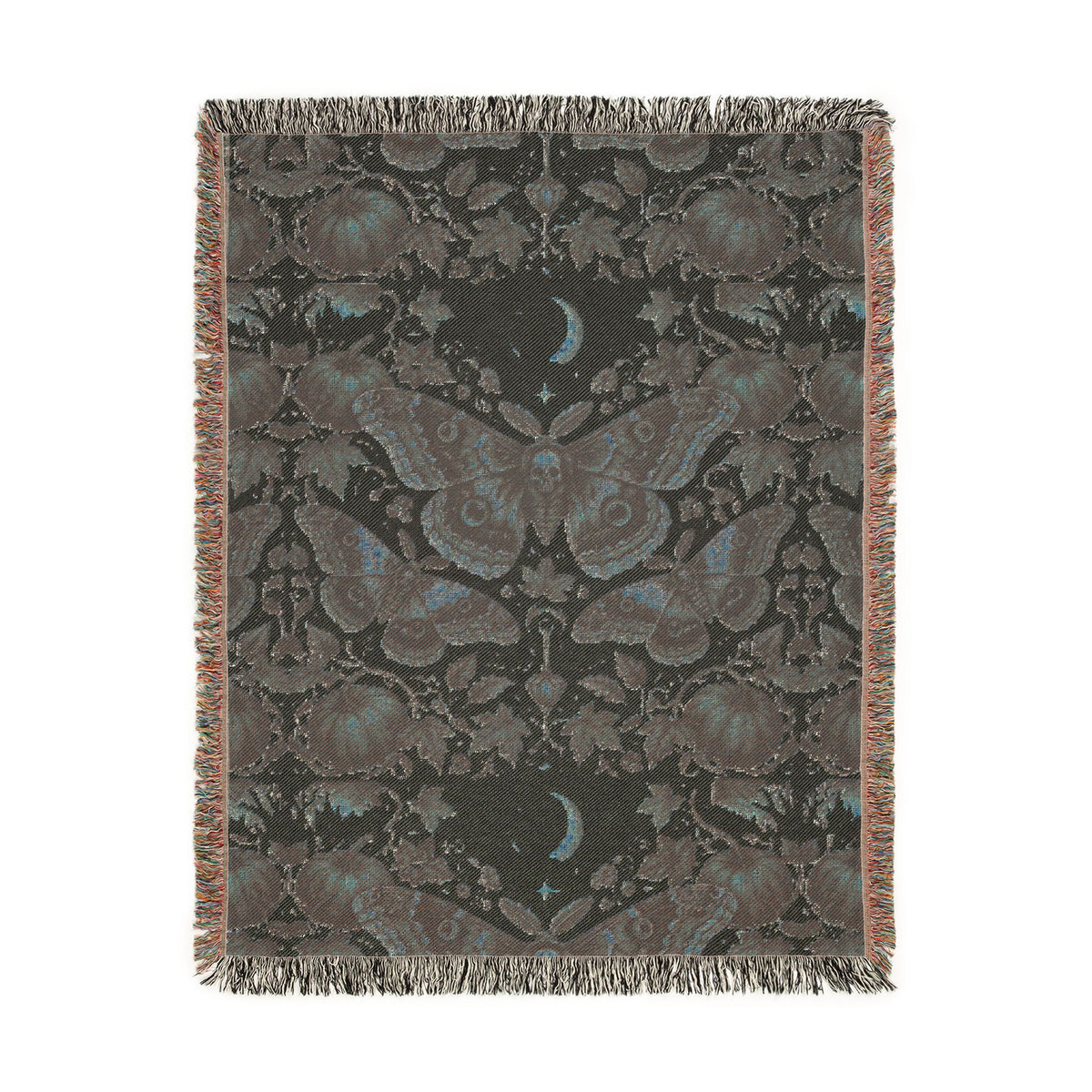 Vintage Botanical Butterfly Woven Blanket