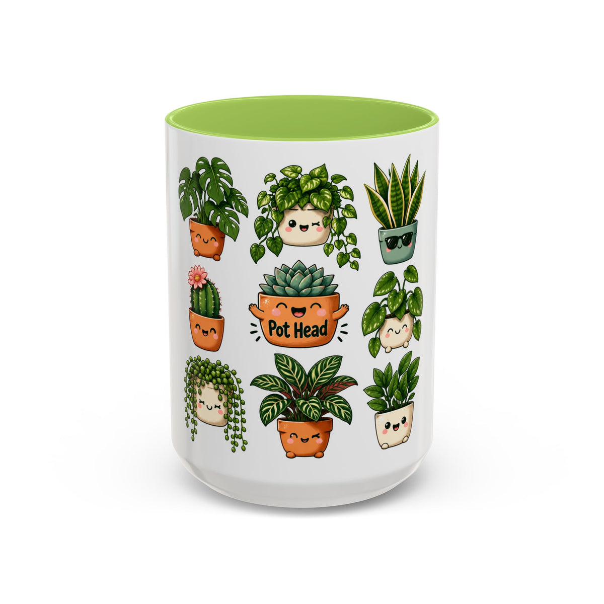 Cute Plant Lover Coffee Mug – Whimsical Succulent and Houseplant Design