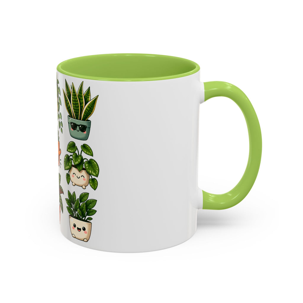 Cute Plant Lover Coffee Mug – Whimsical Succulent and Houseplant Design