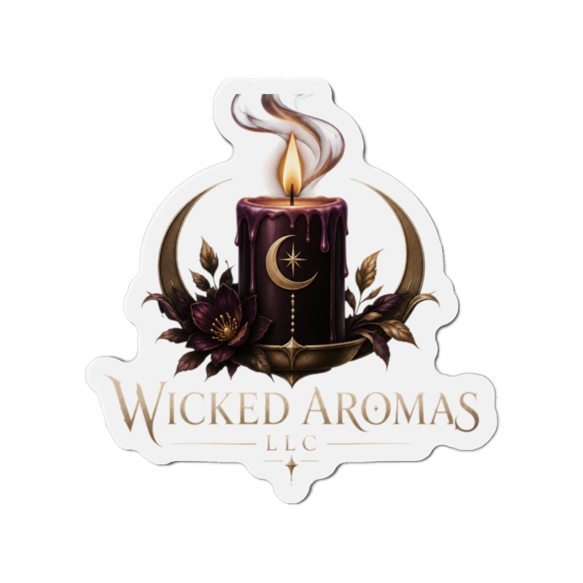 Wicked Aromas LLC Gothic Candle Die-Cut Magnet