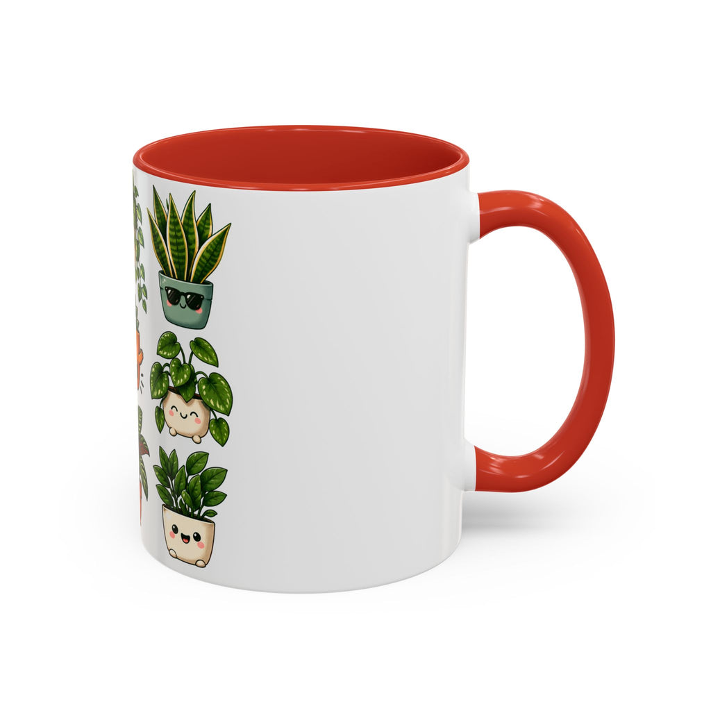 Cute Plant Lover Coffee Mug – Whimsical Succulent and Houseplant Design