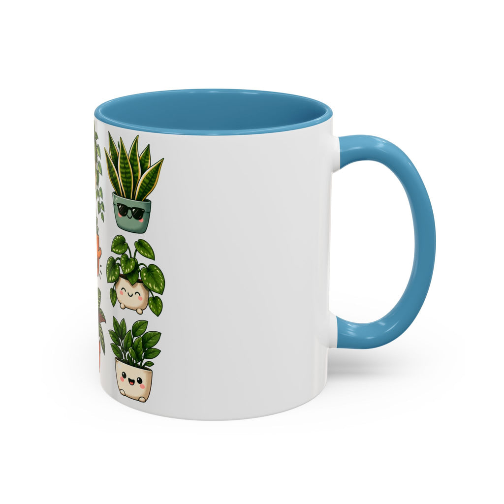 Cute Plant Lover Coffee Mug – Whimsical Succulent and Houseplant Design