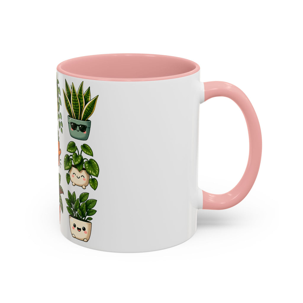 Cute Plant Lover Coffee Mug – Whimsical Succulent and Houseplant Design