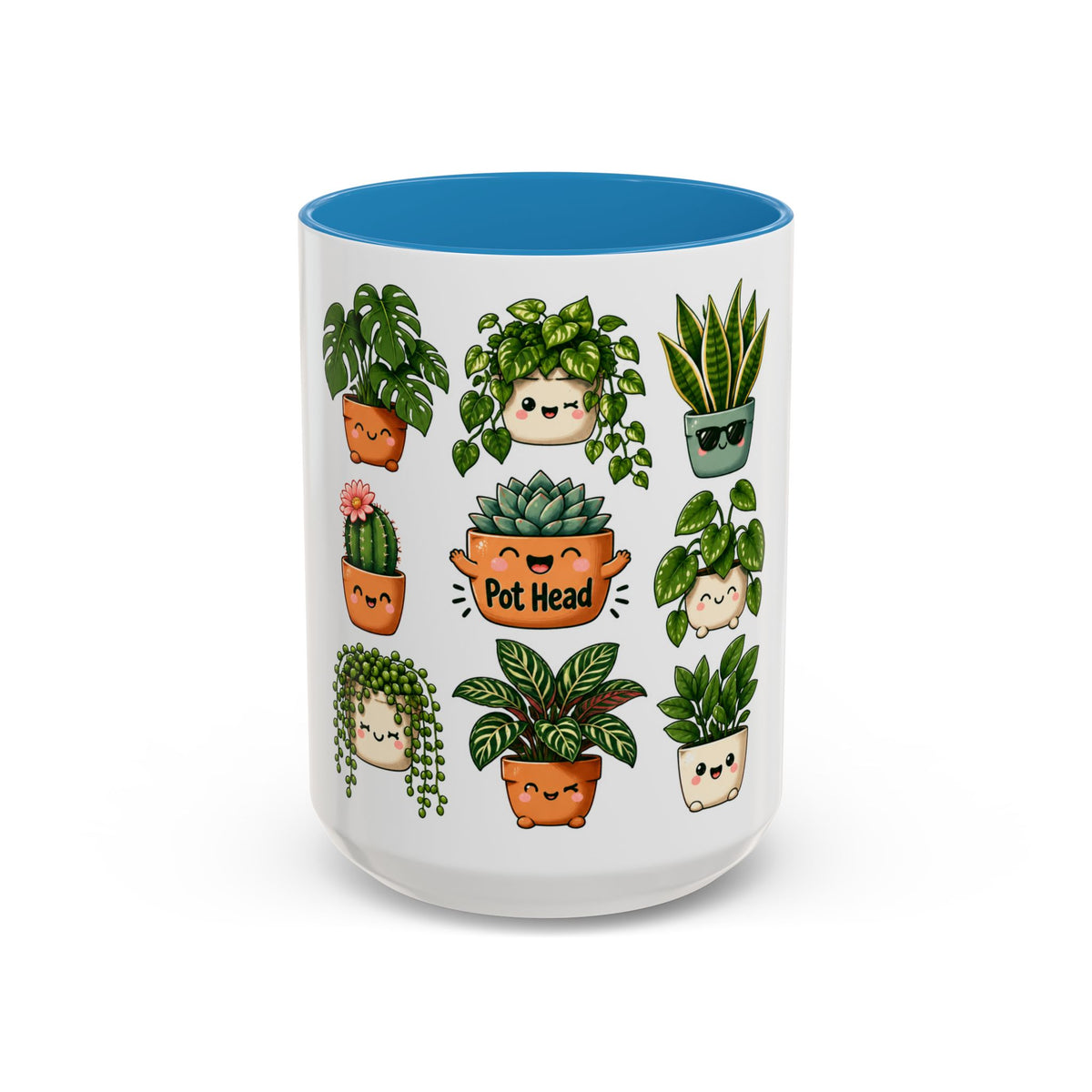 Cute Plant Lover Coffee Mug – Whimsical Succulent and Houseplant Design