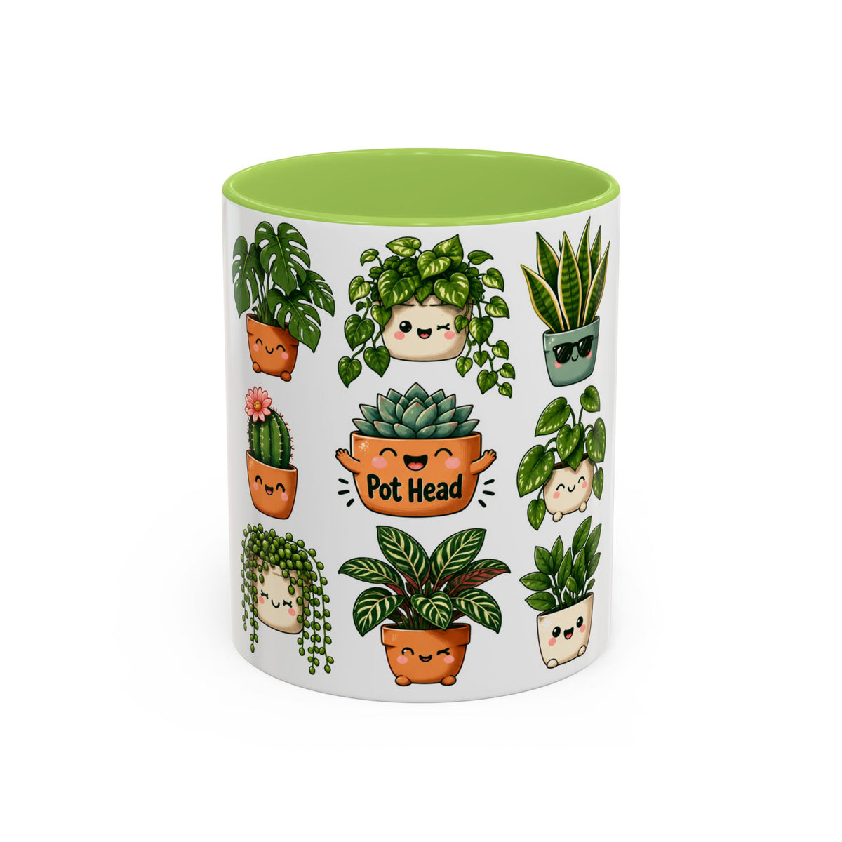 Cute Plant Lover Coffee Mug – Whimsical Succulent and Houseplant Design