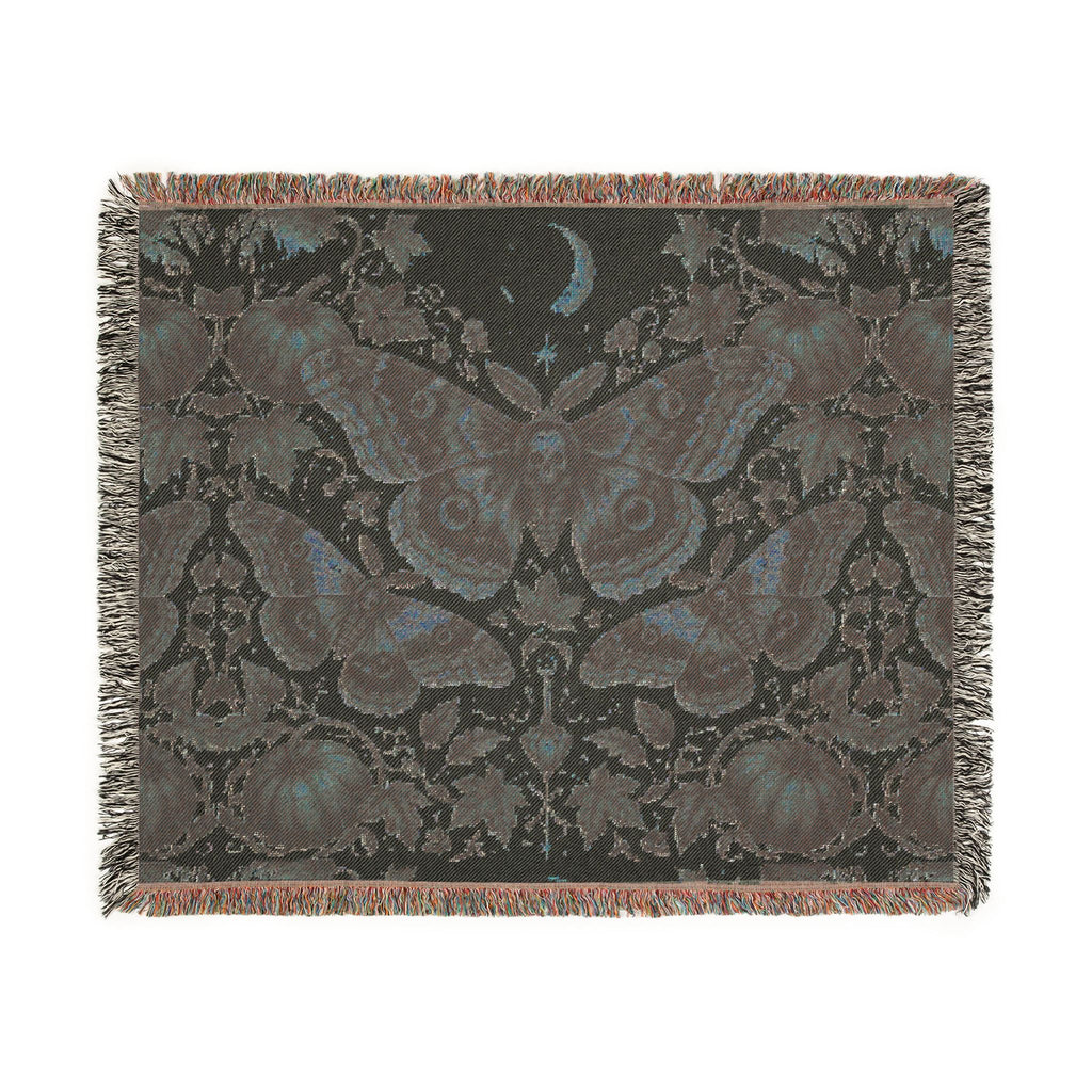 Vintage Botanical Butterfly Woven Blanket