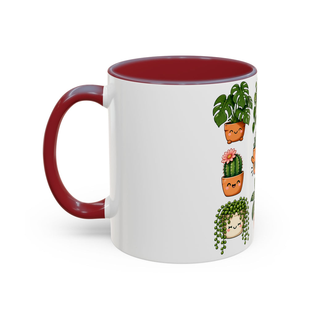 Cute Plant Lover Coffee Mug – Whimsical Succulent and Houseplant Design