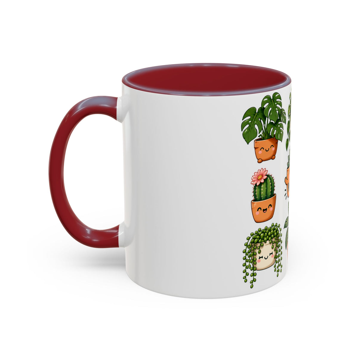 Cute Plant Lover Coffee Mug – Whimsical Succulent and Houseplant Design