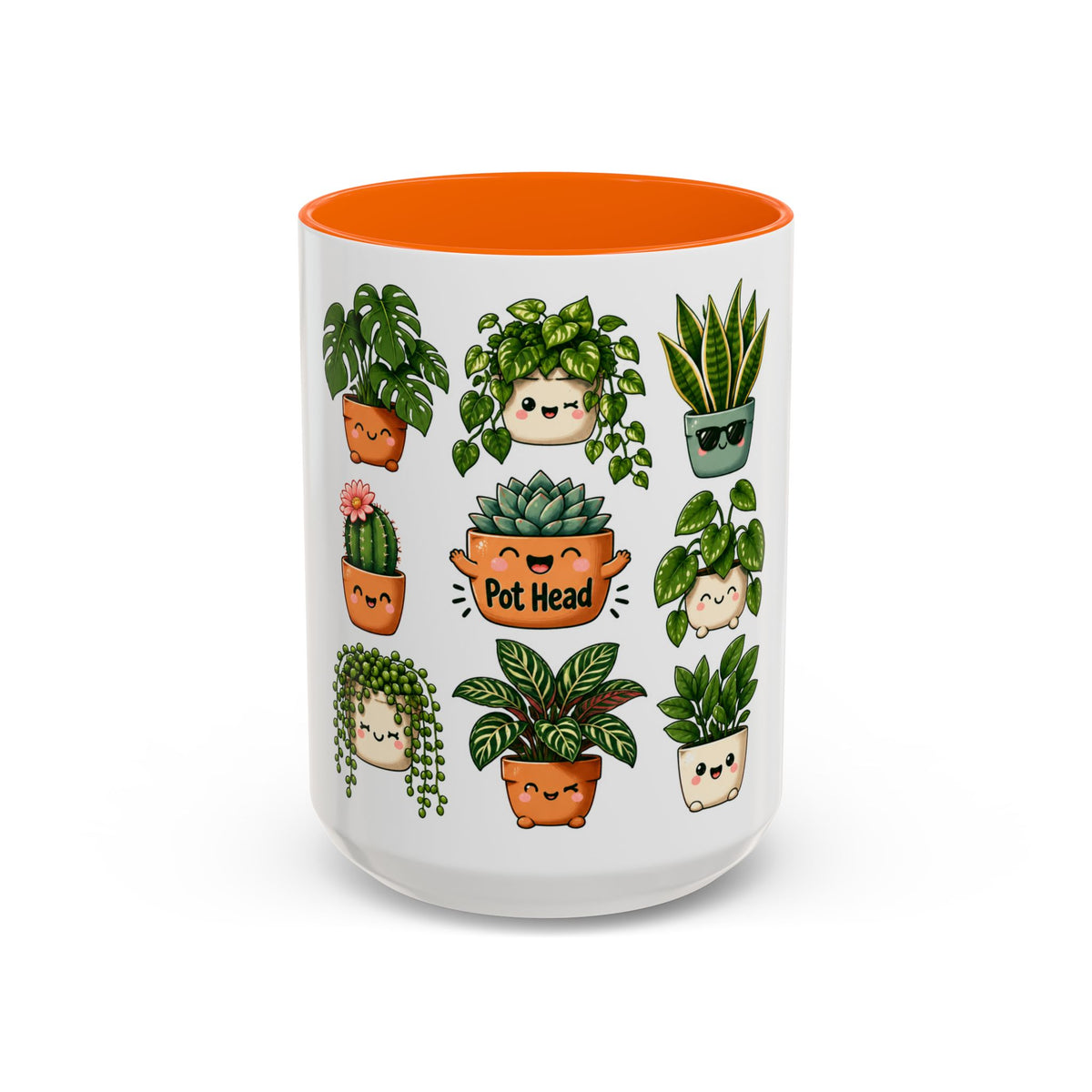 Cute Plant Lover Coffee Mug – Whimsical Succulent and Houseplant Design