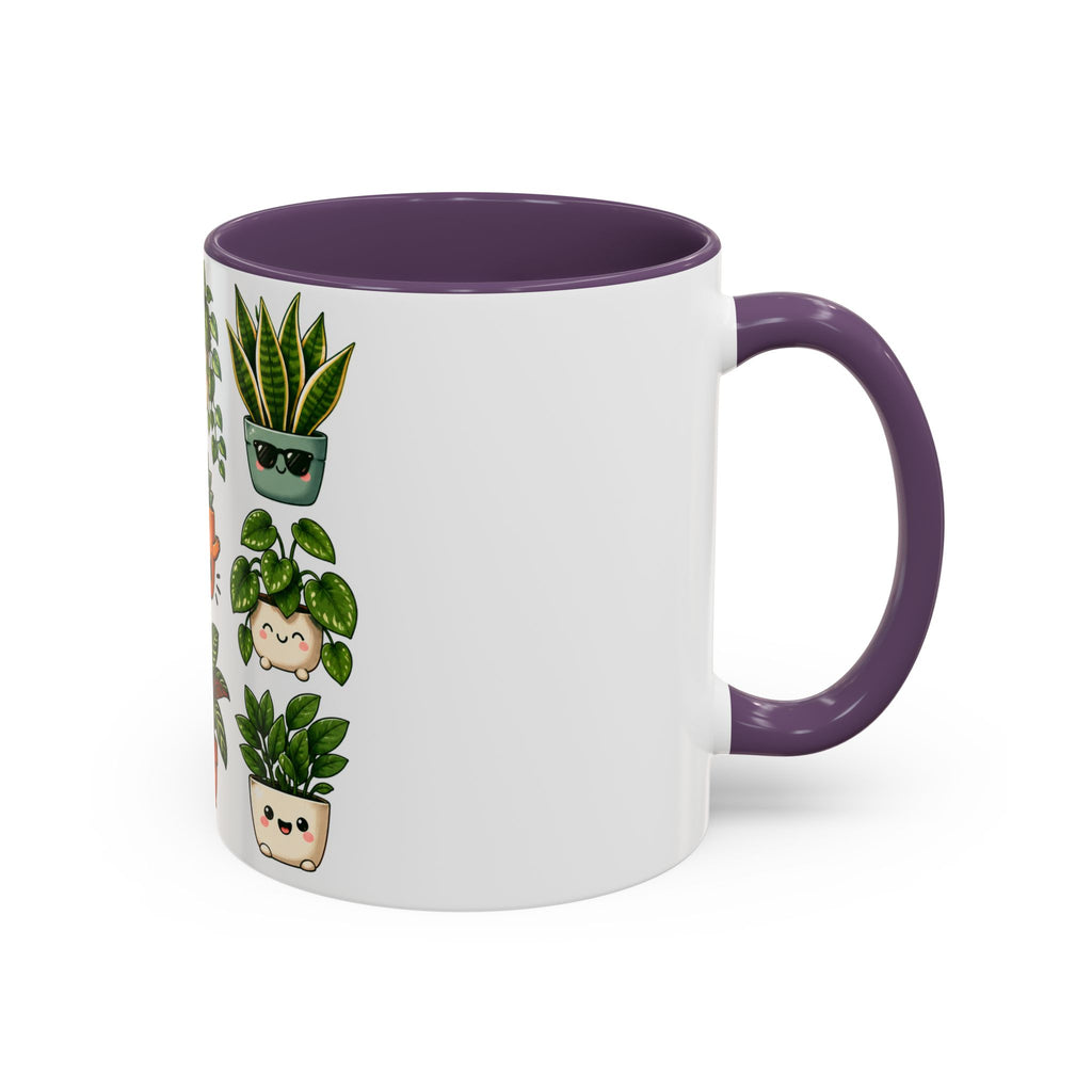 Cute Plant Lover Coffee Mug – Whimsical Succulent and Houseplant Design