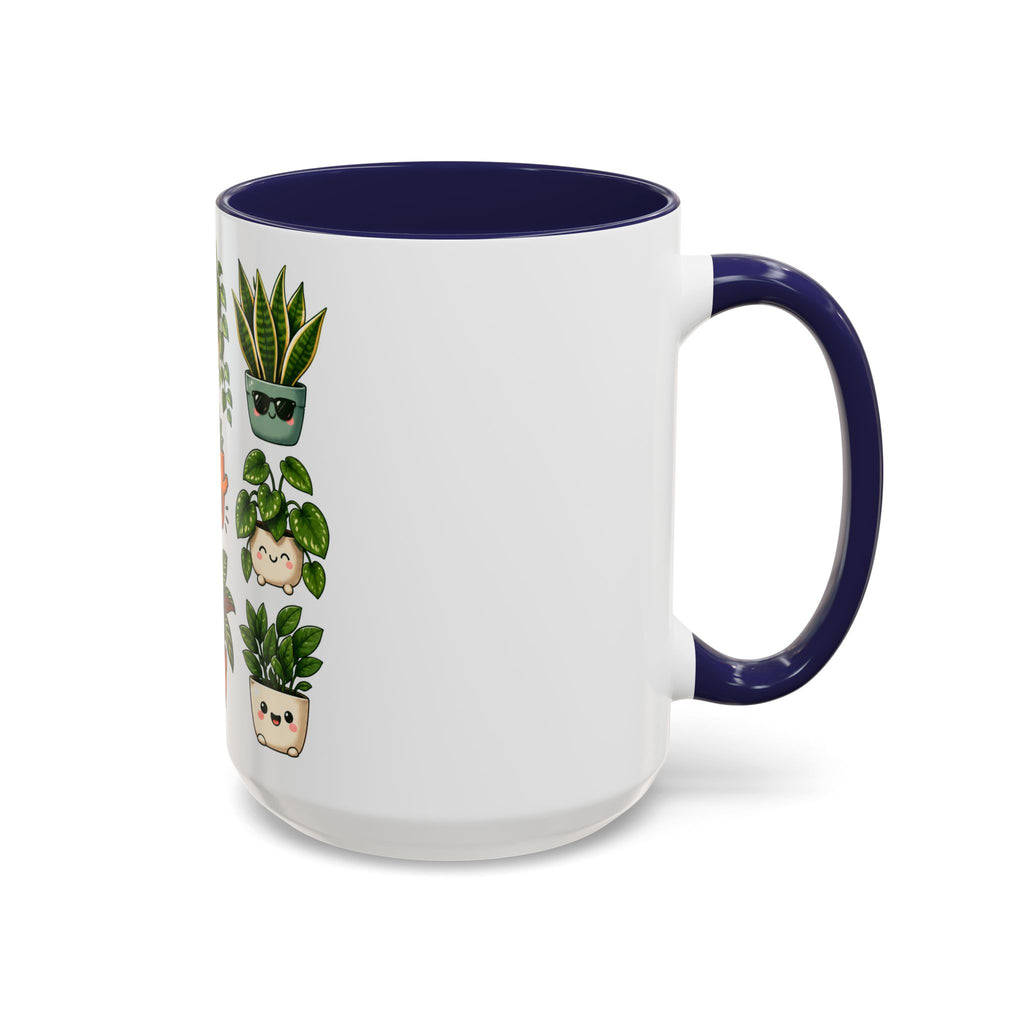 Cute Plant Lover Coffee Mug – Whimsical Succulent and Houseplant Design