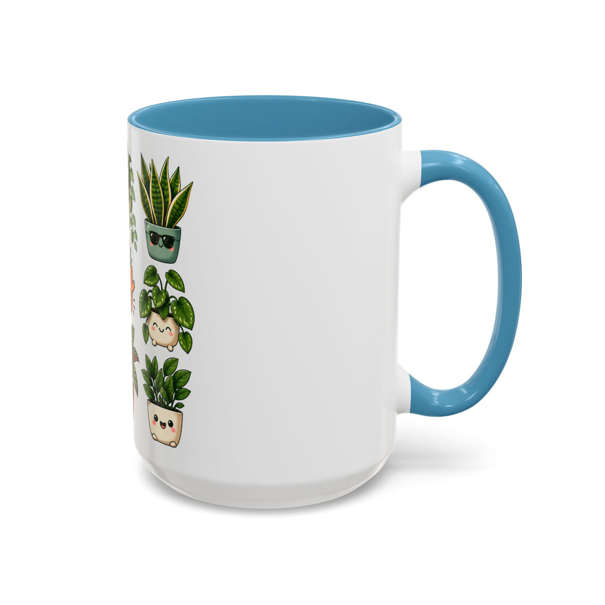 Cute Plant Lover Coffee Mug – Whimsical Succulent and Houseplant Design
