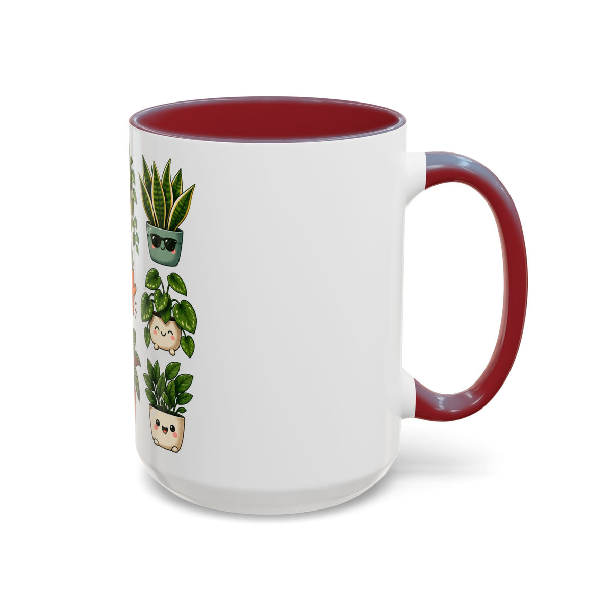 Cute Plant Lover Coffee Mug – Whimsical Succulent and Houseplant Design