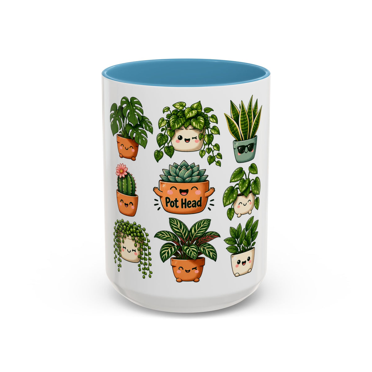 Cute Plant Lover Coffee Mug – Whimsical Succulent and Houseplant Design