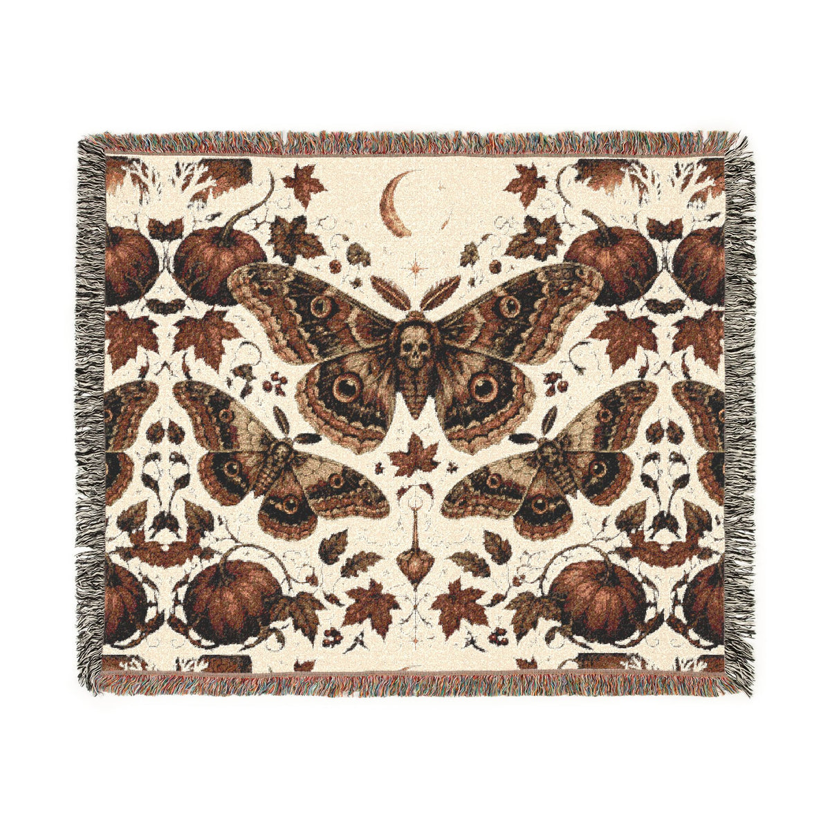 Vintage Botanical Butterfly Woven Blanket