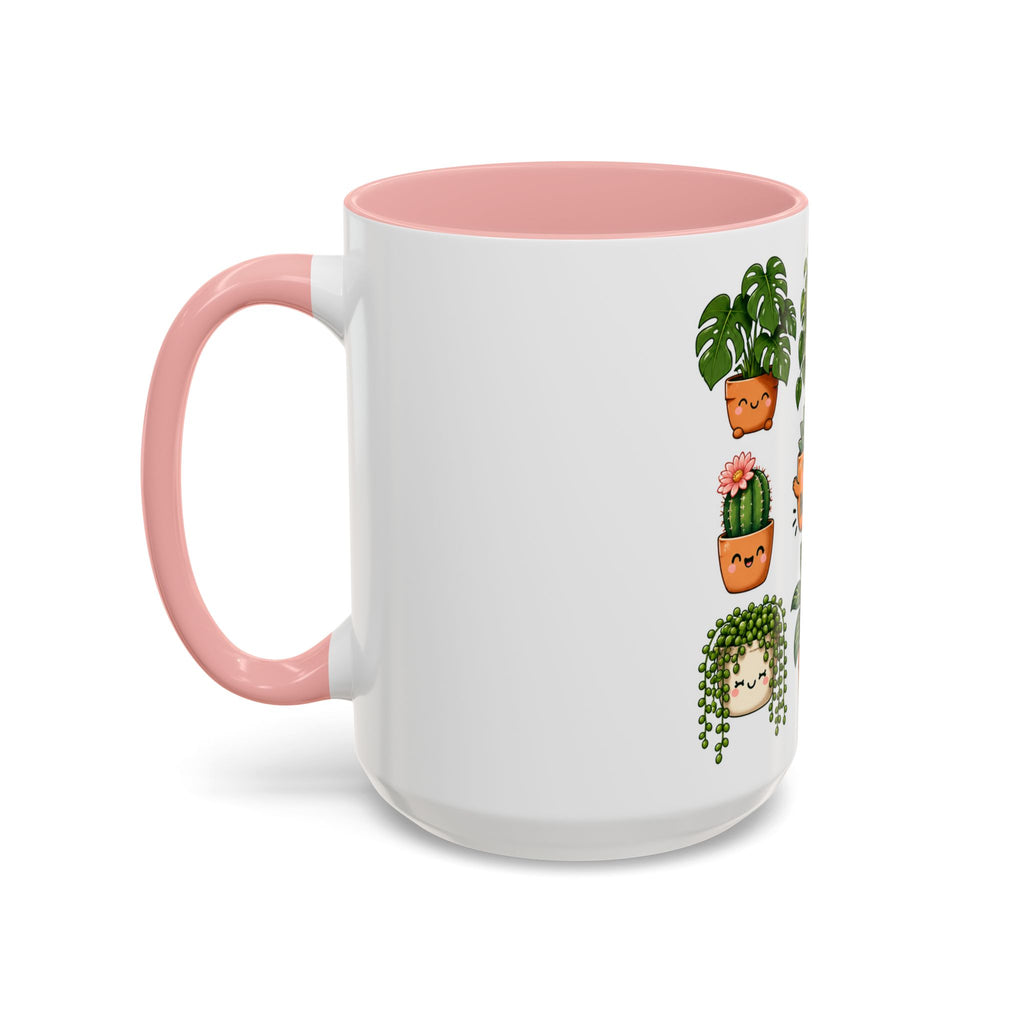 Cute Plant Lover Coffee Mug – Whimsical Succulent and Houseplant Design