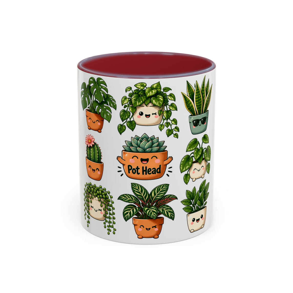 Cute Plant Lover Coffee Mug – Whimsical Succulent and Houseplant Design