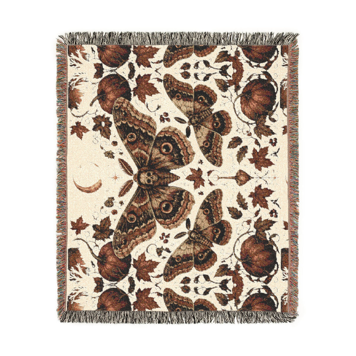 Vintage Botanical Butterfly Woven Blanket
