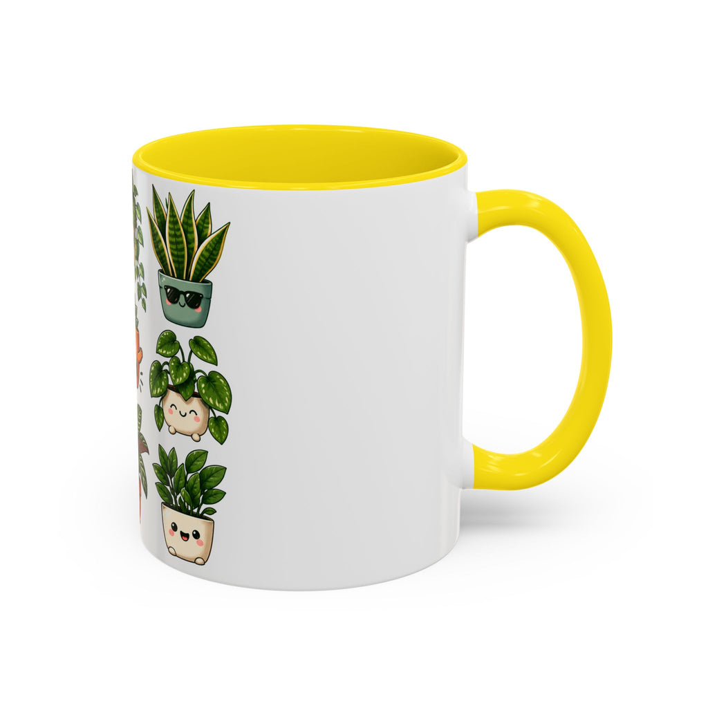 Cute Plant Lover Coffee Mug – Whimsical Succulent and Houseplant Design