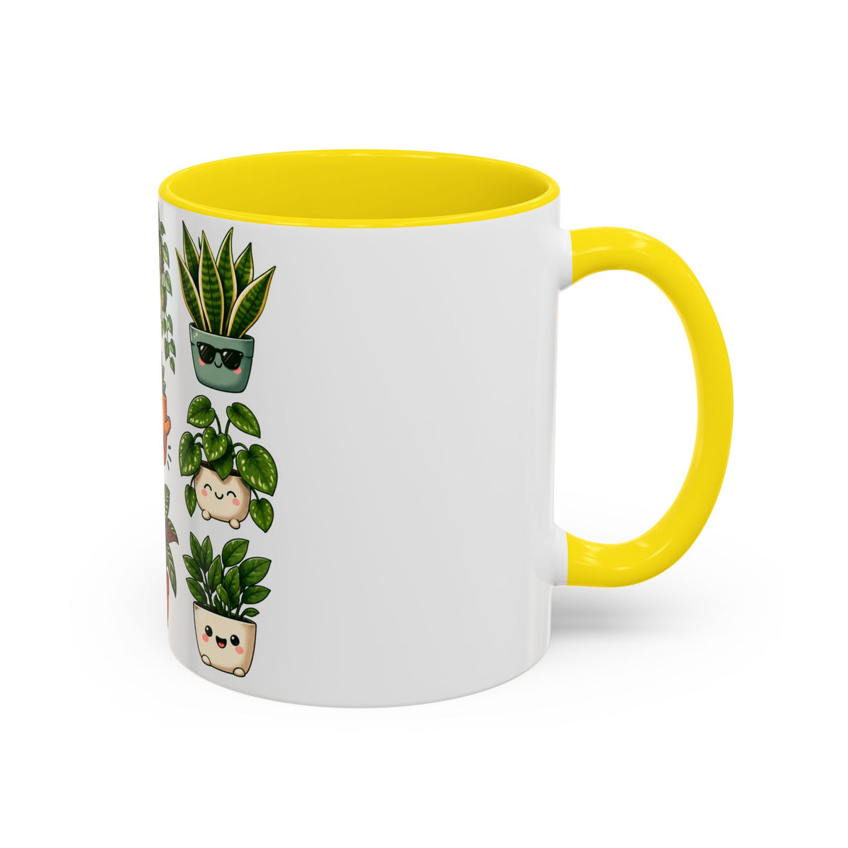 Cute Plant Lover Coffee Mug – Whimsical Succulent and Houseplant Design