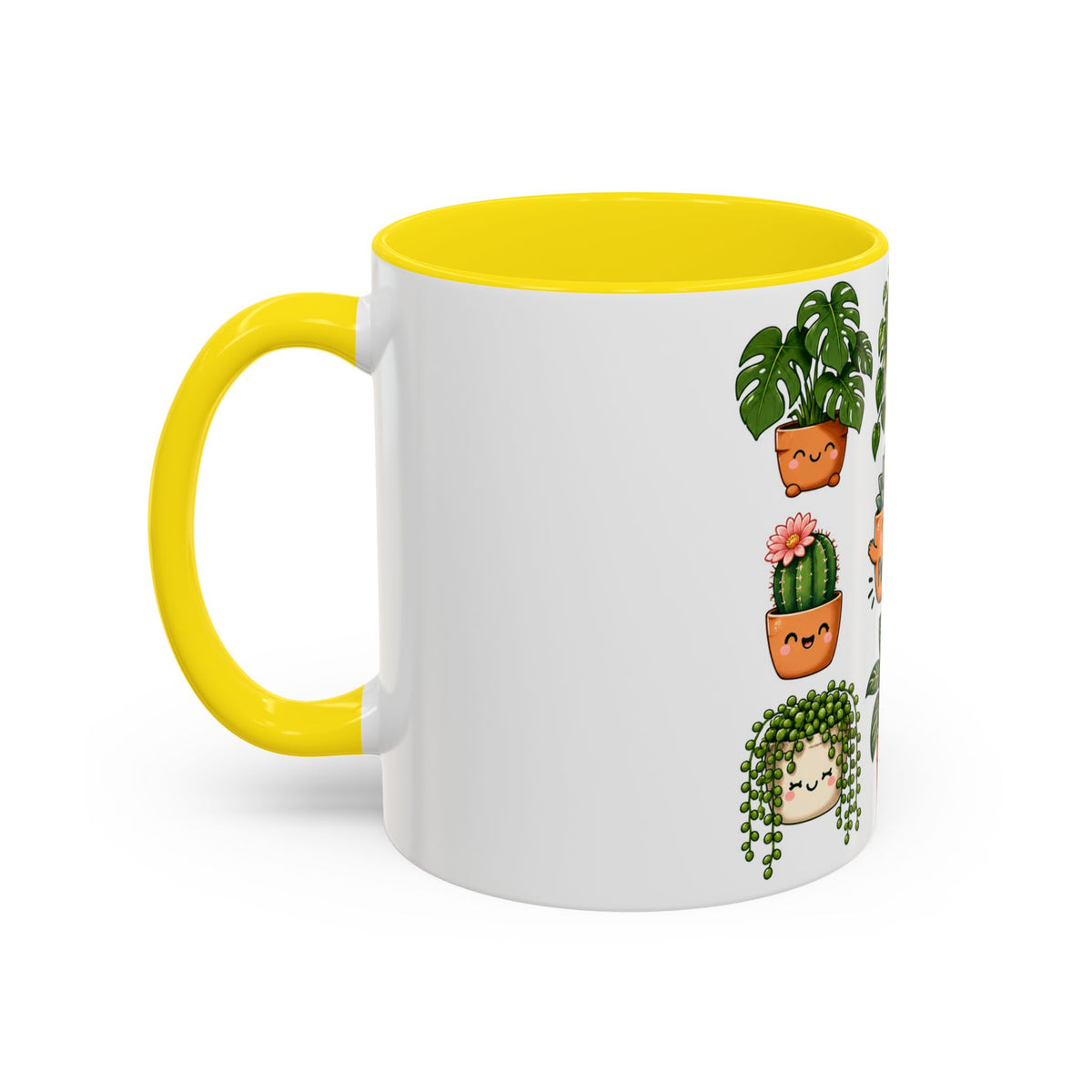 Cute Plant Lover Coffee Mug – Whimsical Succulent and Houseplant Design