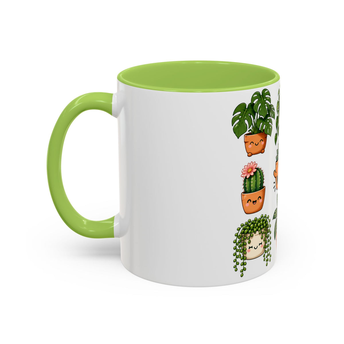 Cute Plant Lover Coffee Mug – Whimsical Succulent and Houseplant Design