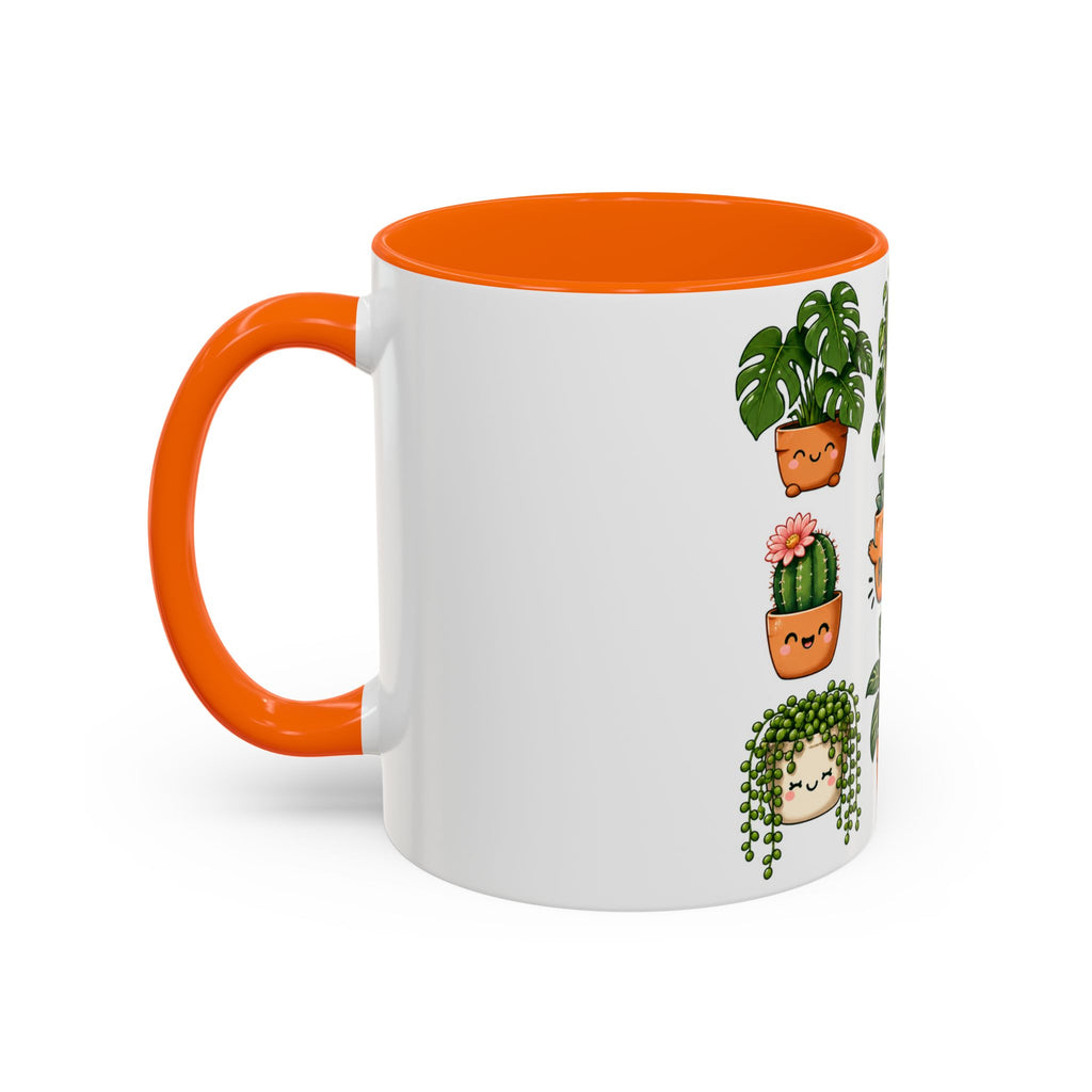 Cute Plant Lover Coffee Mug – Whimsical Succulent and Houseplant Design