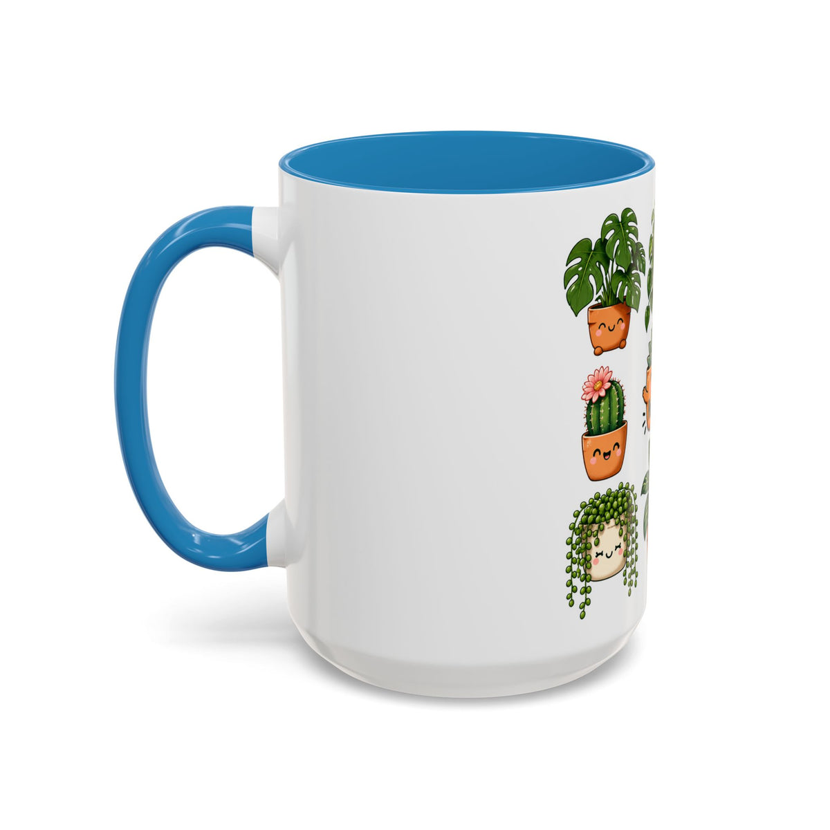 Cute Plant Lover Coffee Mug – Whimsical Succulent and Houseplant Design