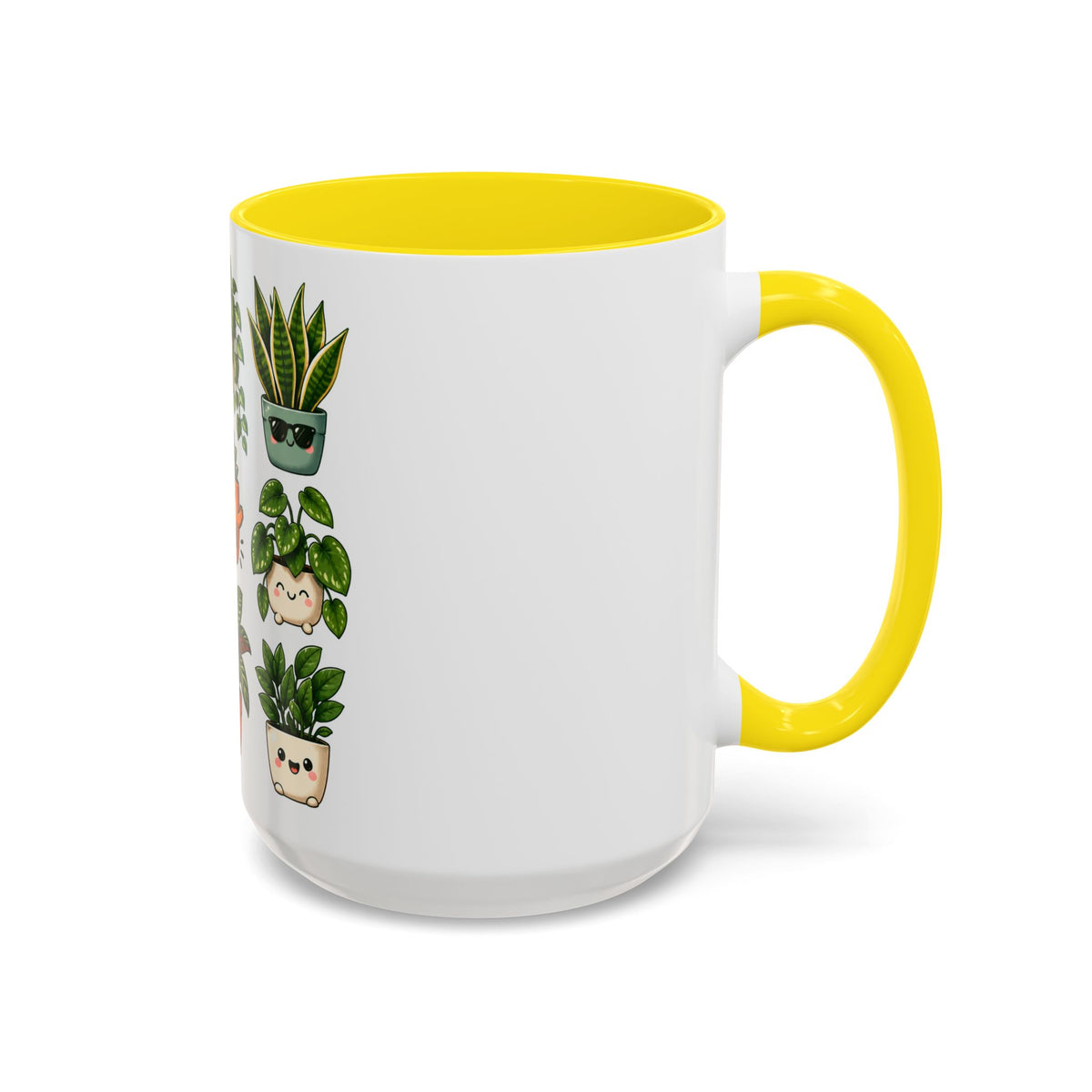 Cute Plant Lover Coffee Mug – Whimsical Succulent and Houseplant Design
