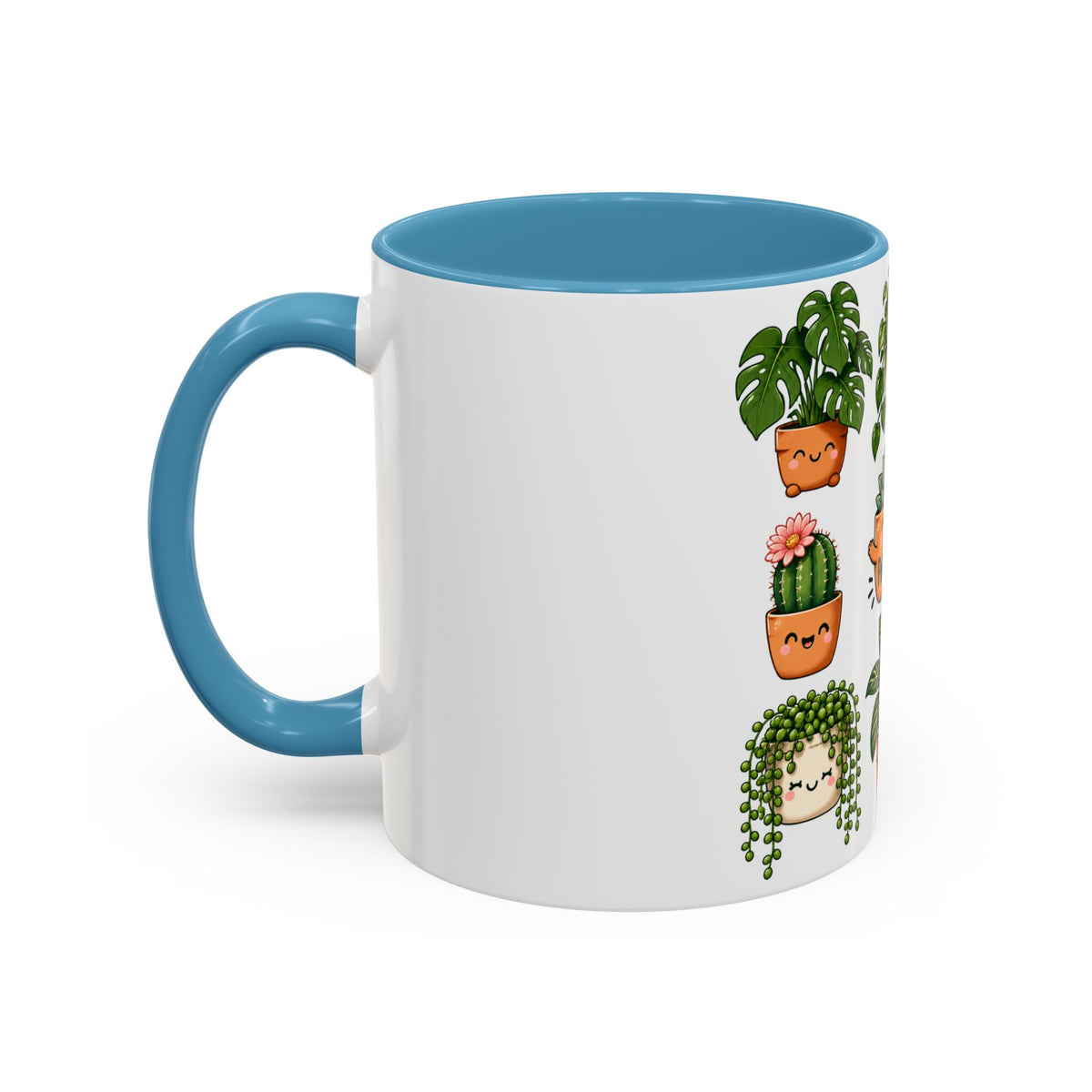 Cute Plant Lover Coffee Mug – Whimsical Succulent and Houseplant Design