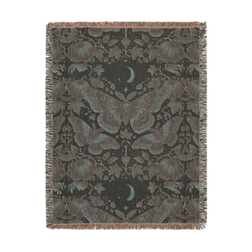 Vintage Botanical Butterfly Woven Blanket
