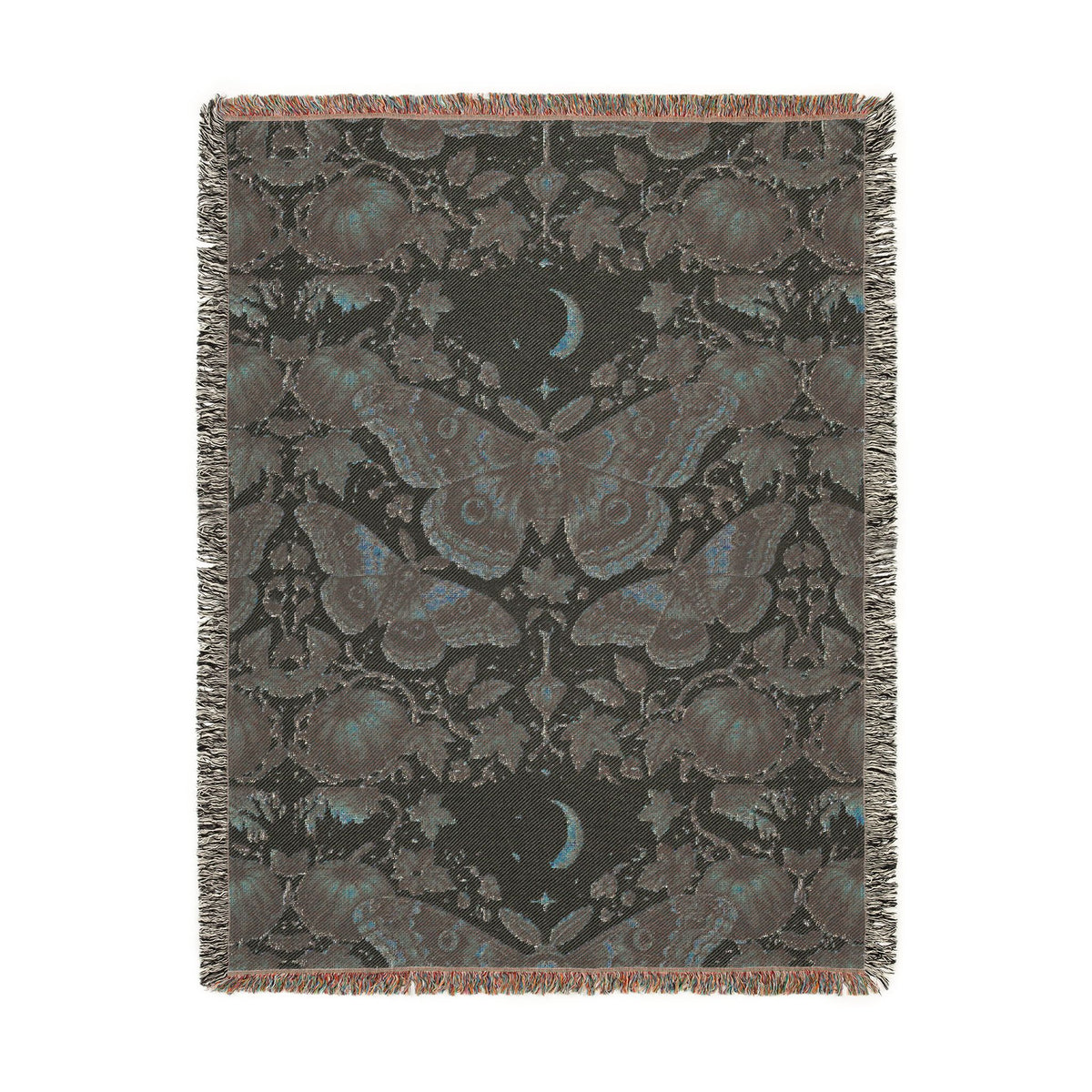 Vintage Botanical Butterfly Woven Blanket