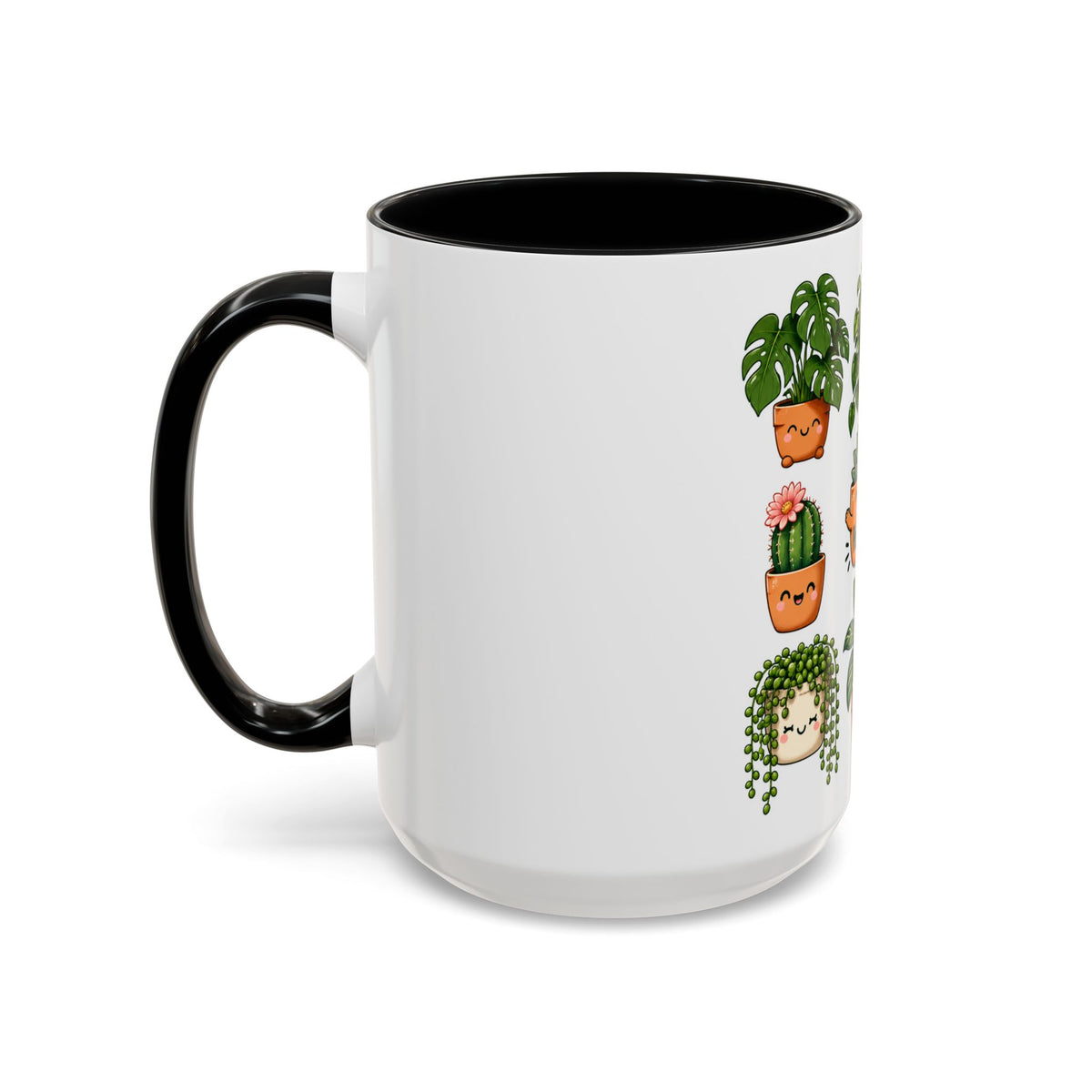 Cute Plant Lover Coffee Mug – Whimsical Succulent and Houseplant Design