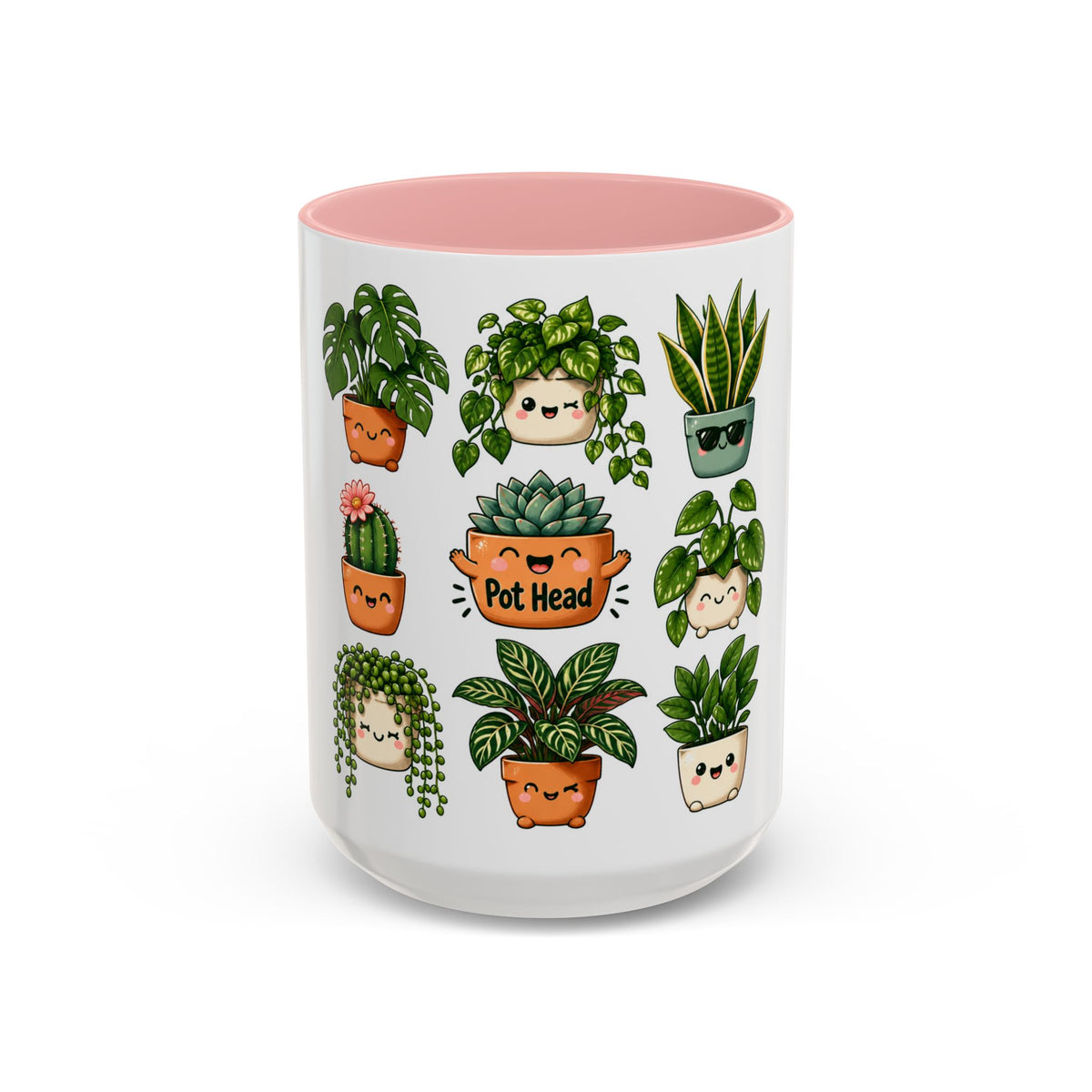 Cute Plant Lover Coffee Mug – Whimsical Succulent and Houseplant Design
