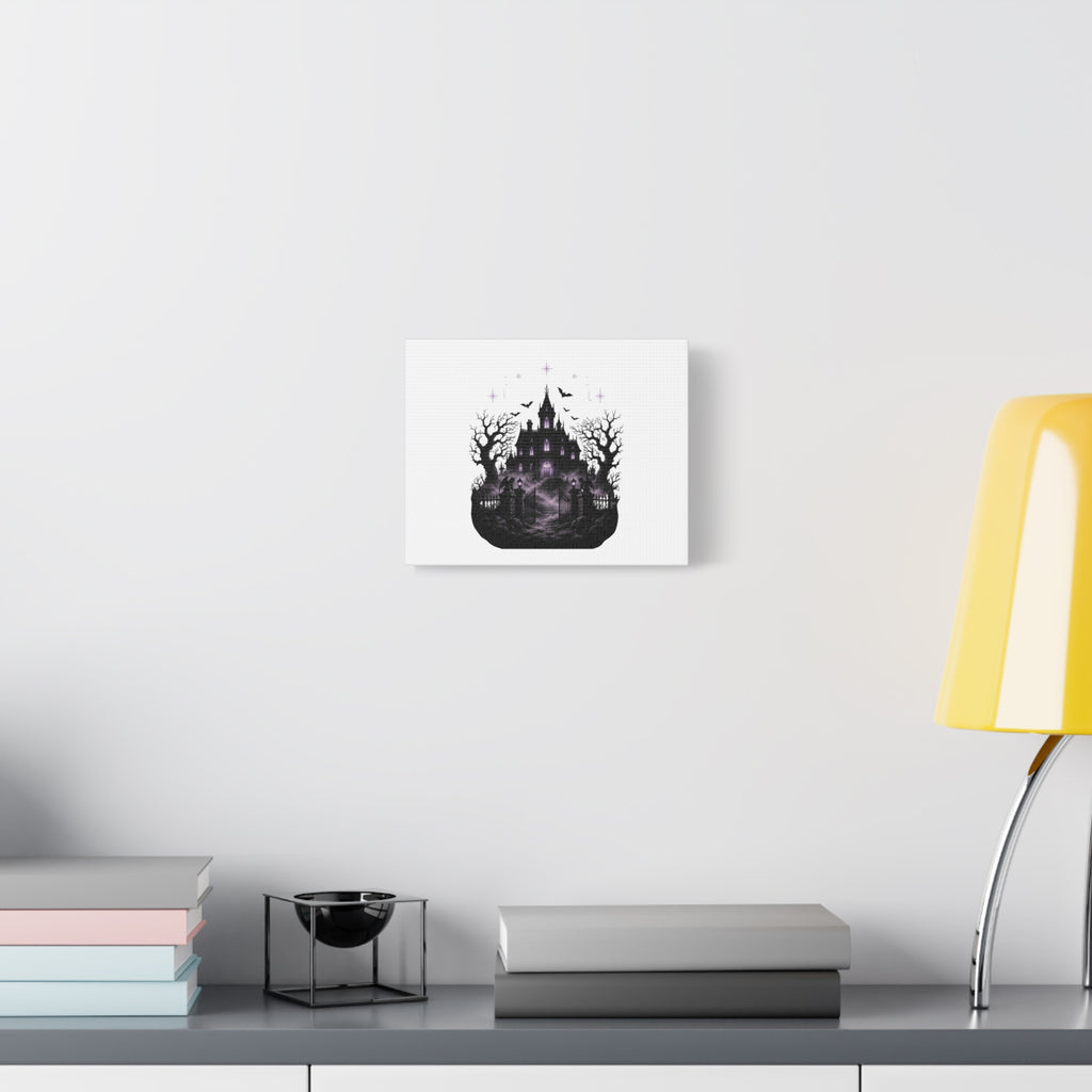 Gothic Haunted Castle Halloween Canvas Wall Art