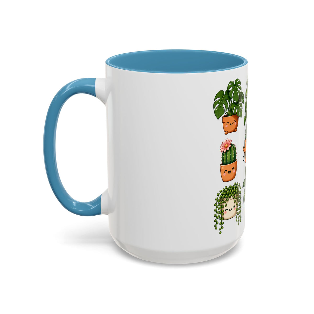 Cute Plant Lover Coffee Mug – Whimsical Succulent and Houseplant Design