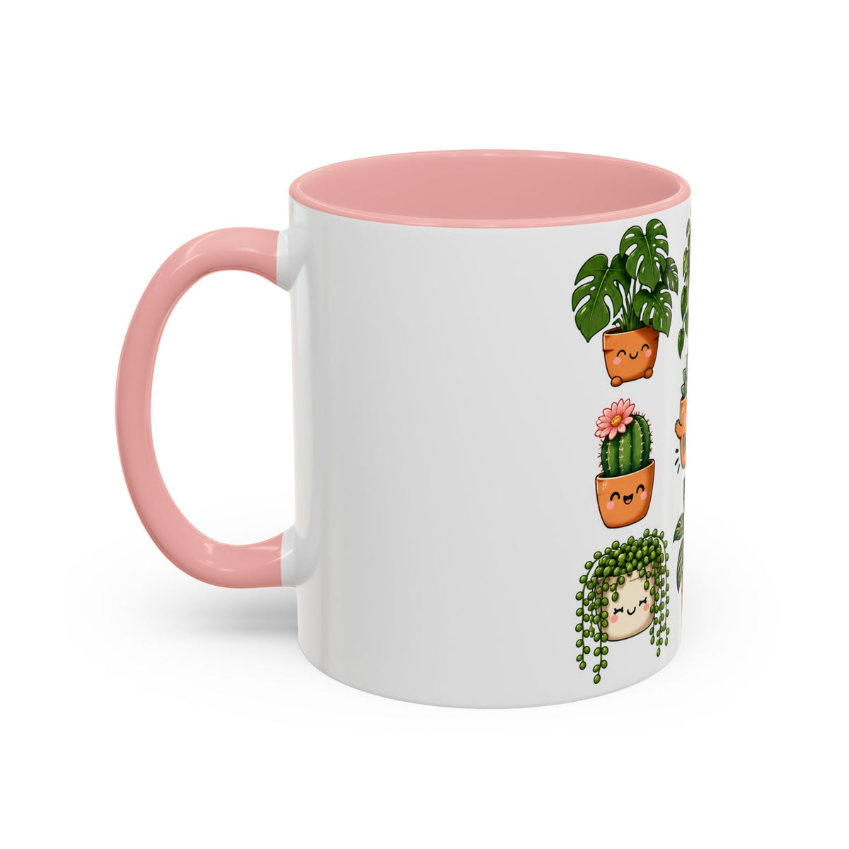 Cute Plant Lover Coffee Mug – Whimsical Succulent and Houseplant Design