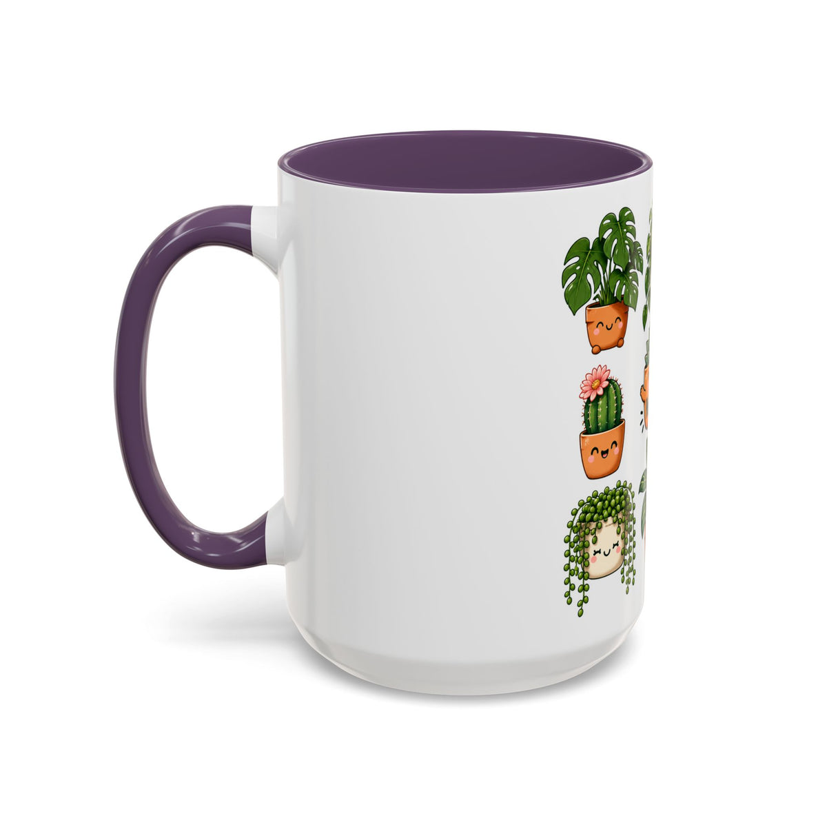 Cute Plant Lover Coffee Mug – Whimsical Succulent and Houseplant Design