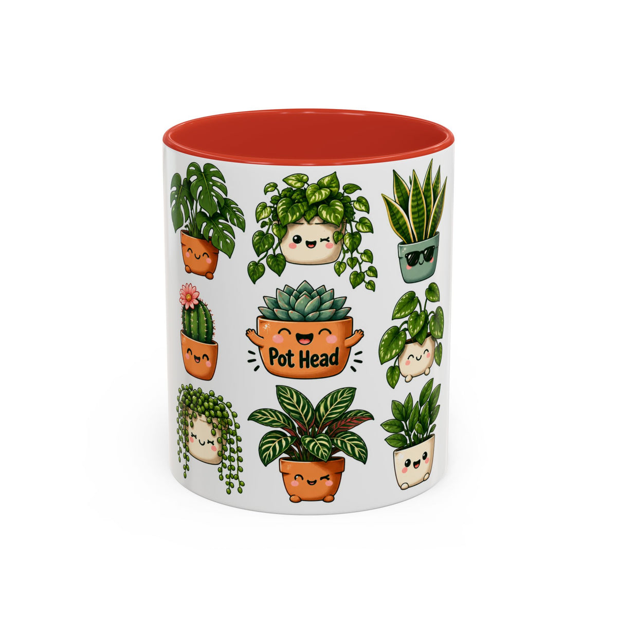 Cute Plant Lover Coffee Mug – Whimsical Succulent and Houseplant Design