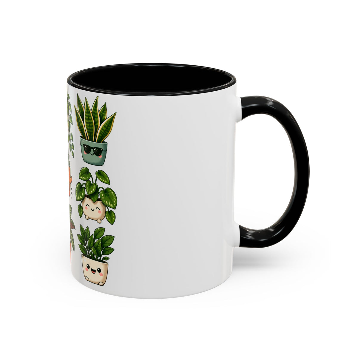 Cute Plant Lover Coffee Mug – Whimsical Succulent and Houseplant Design