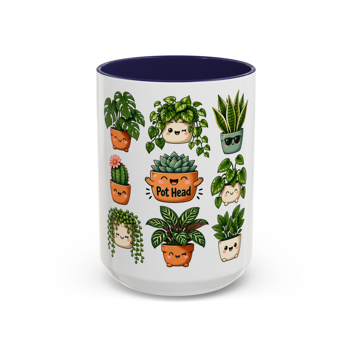 Cute Plant Lover Coffee Mug – Whimsical Succulent and Houseplant Design