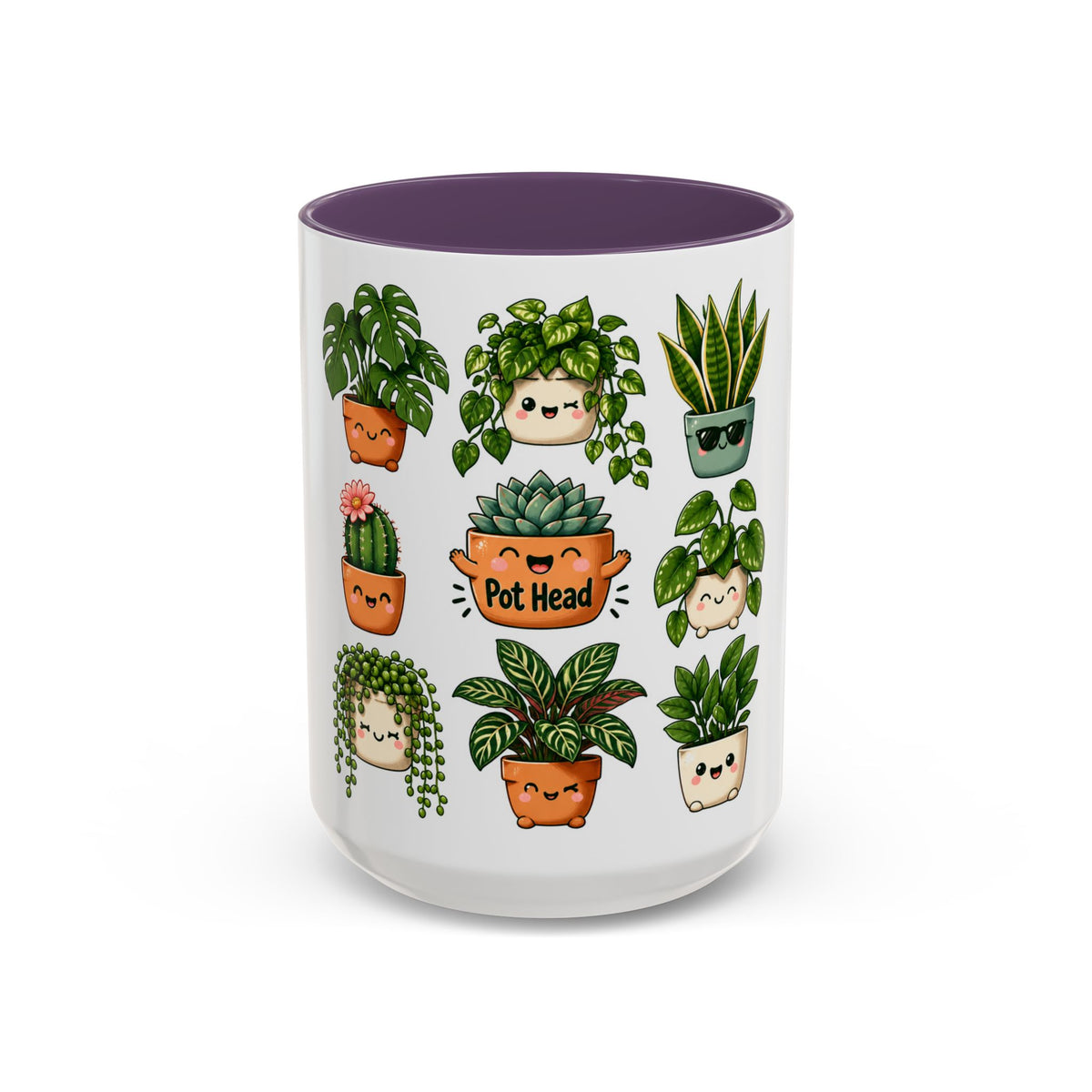 Cute Plant Lover Coffee Mug – Whimsical Succulent and Houseplant Design