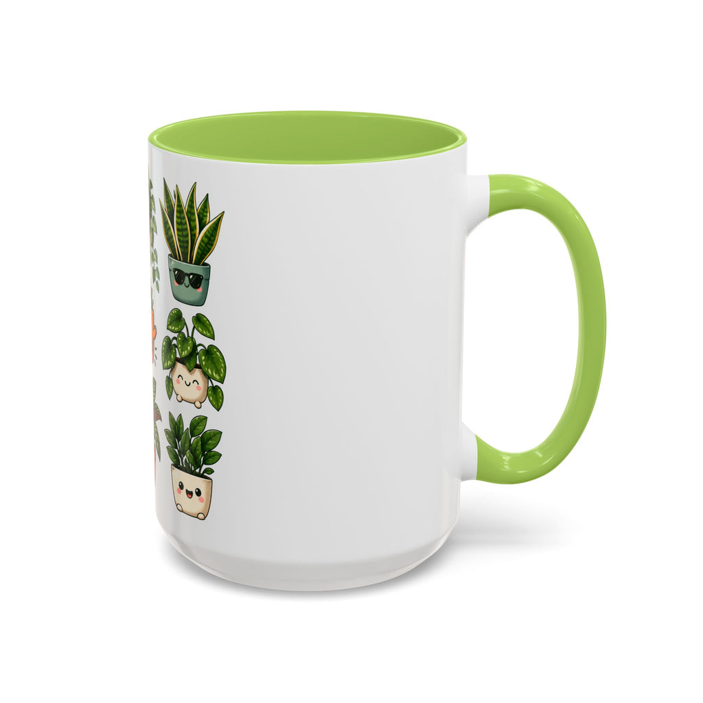Cute Plant Lover Coffee Mug – Whimsical Succulent and Houseplant Design
