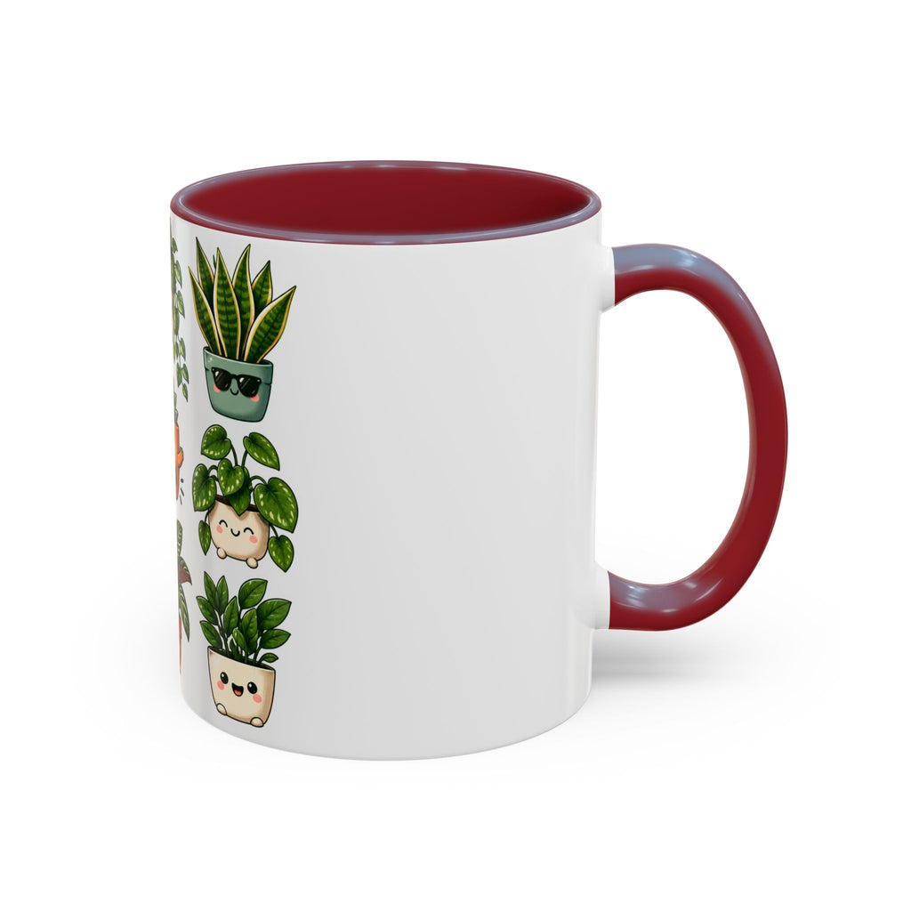 Cute Plant Lover Coffee Mug – Whimsical Succulent and Houseplant Design
